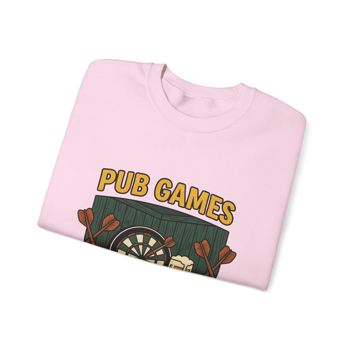 Darts Game Sweatshirt Sports Lounge Gift Women Grunge Sweatshirt Darts Sweatshirt Athlete Fan Distressed Sweatshirt Relaxation Graphic Cartoon Ale Glass Sweatshirt