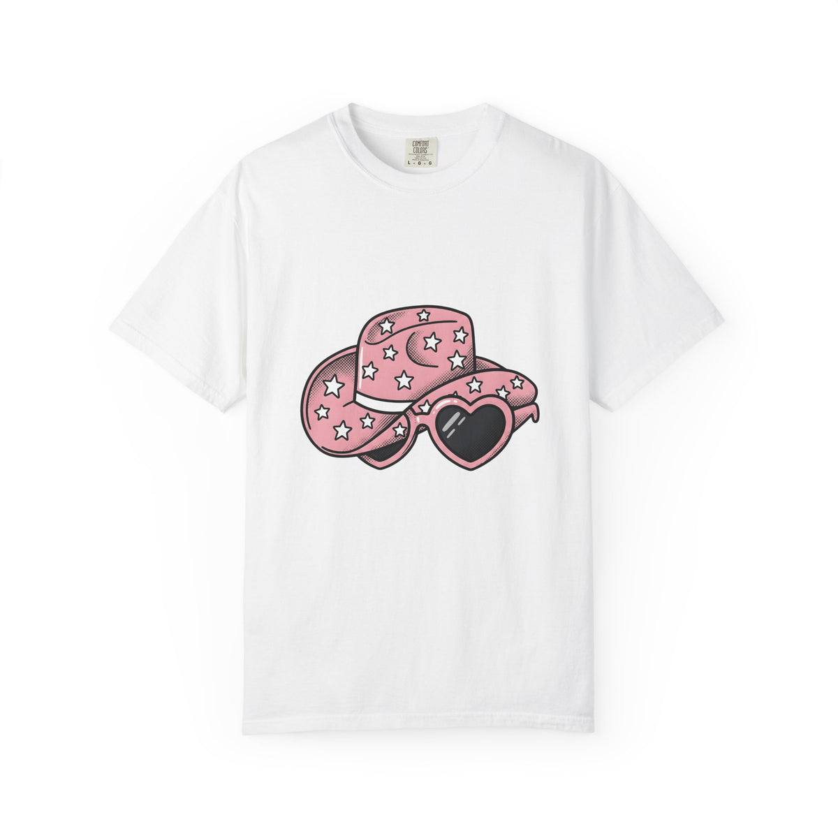 Cowboy Hat T-Shirt Cute Cowgirl Gift Women Comic T-Shirt Stetson T-Shirt Adorable Fan Cartoon T-Shirt Rodeo Graphic Vintage Heart Glasses T-Shirt