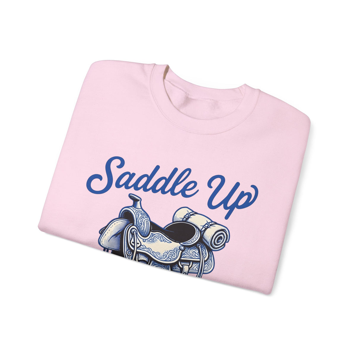Western Saddle Cowgirl Western Gift Vintage Saddle Cowboy Fan Rodeo Country Hand Drawn Bedroll Sweatshirt