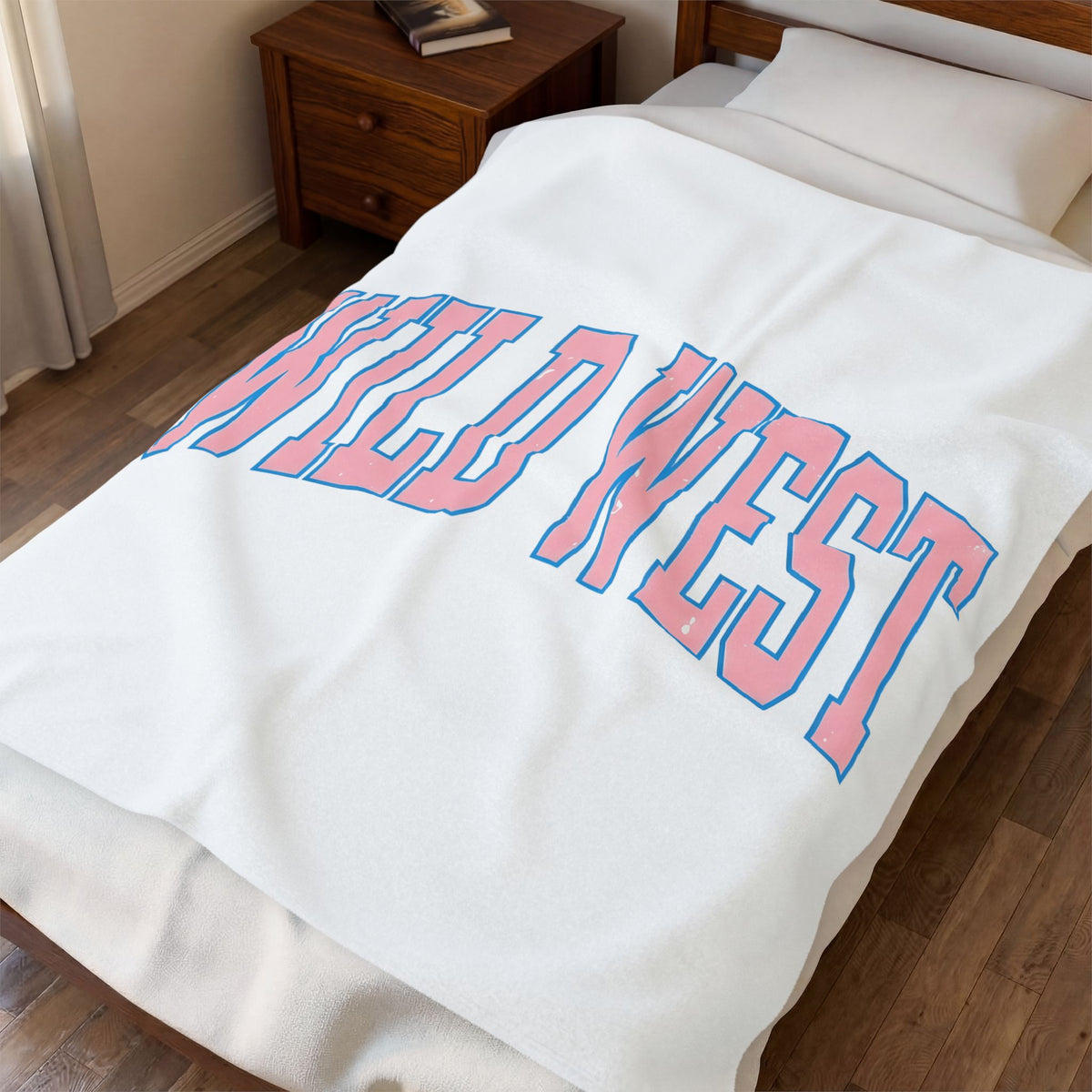 Cowboy Text Blanket Cowgirl Cowboy Gift Women Rustic Blanket Typography Blanket Rodeo Fan Western Blanket Cowboy Graphic Old School Curved Font