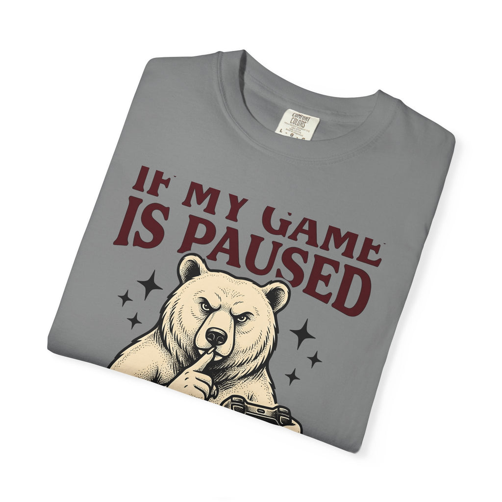 Gamer Bear Gaming Creature Gift Cartoon Teddy Gamer Fan Comic Creature Old School Controller T-Shirt