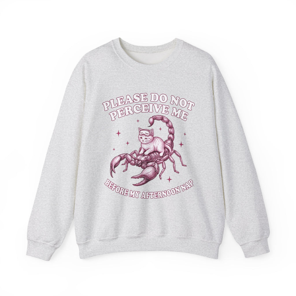 Cat Scorpion Sweatshirt Cat Satire Gift Women Cartoon Sweatshirt Scorpion T-Sh