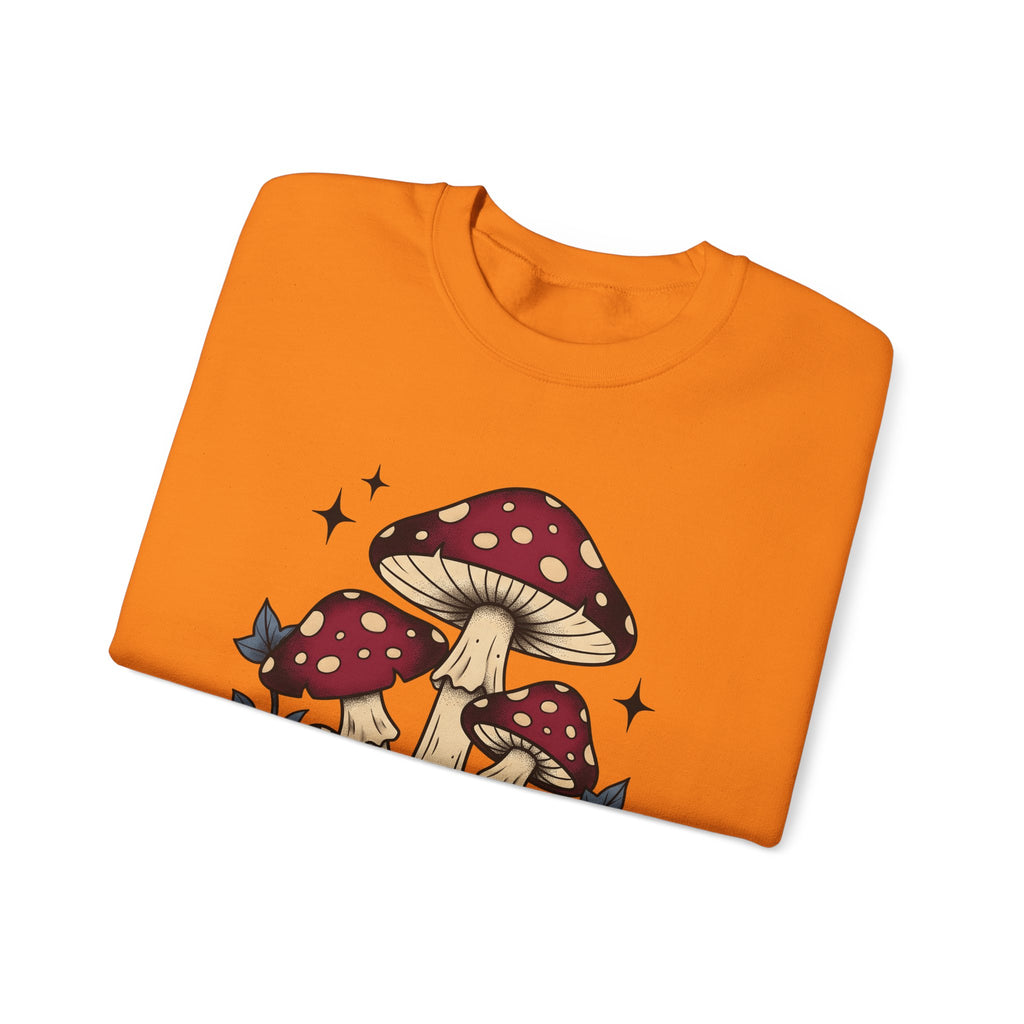 Toadstool Bunch Sweatshirt Boho Chic Forest Gift Women Line Art Sweatshirt Mushroom Sweatshirt Bohemian Fan Minimalist Sweatshirt Woods Graphic Rustic Creeper