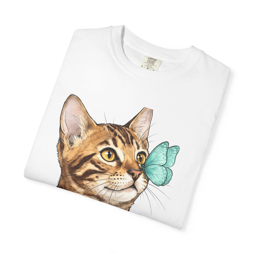 Domestic Cat Cat Fauna Gift Cartoon Kitten Cat Fan Feline Wildlife Gouache Bug T-Shirt