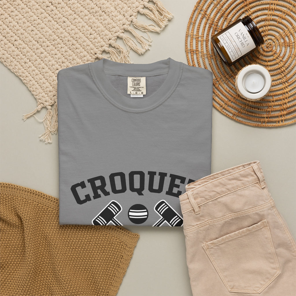 Croquet Mallets Croquet Game Gift Bold Mallet Croquet Fan Bold Sport Vintage Ball T-Shirt