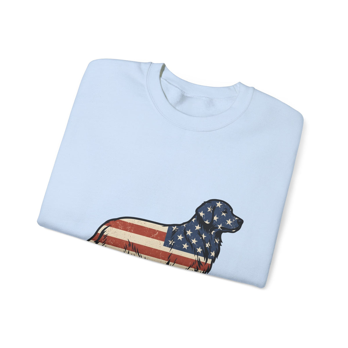Golden Retriever Sweatshirt 4th Of July Pets Gift Women Retro Sweatshirt Dog Sweatshirt Independence Day Fan Vintage Sweatshirt Animal Graphic Sketch Usa Flag