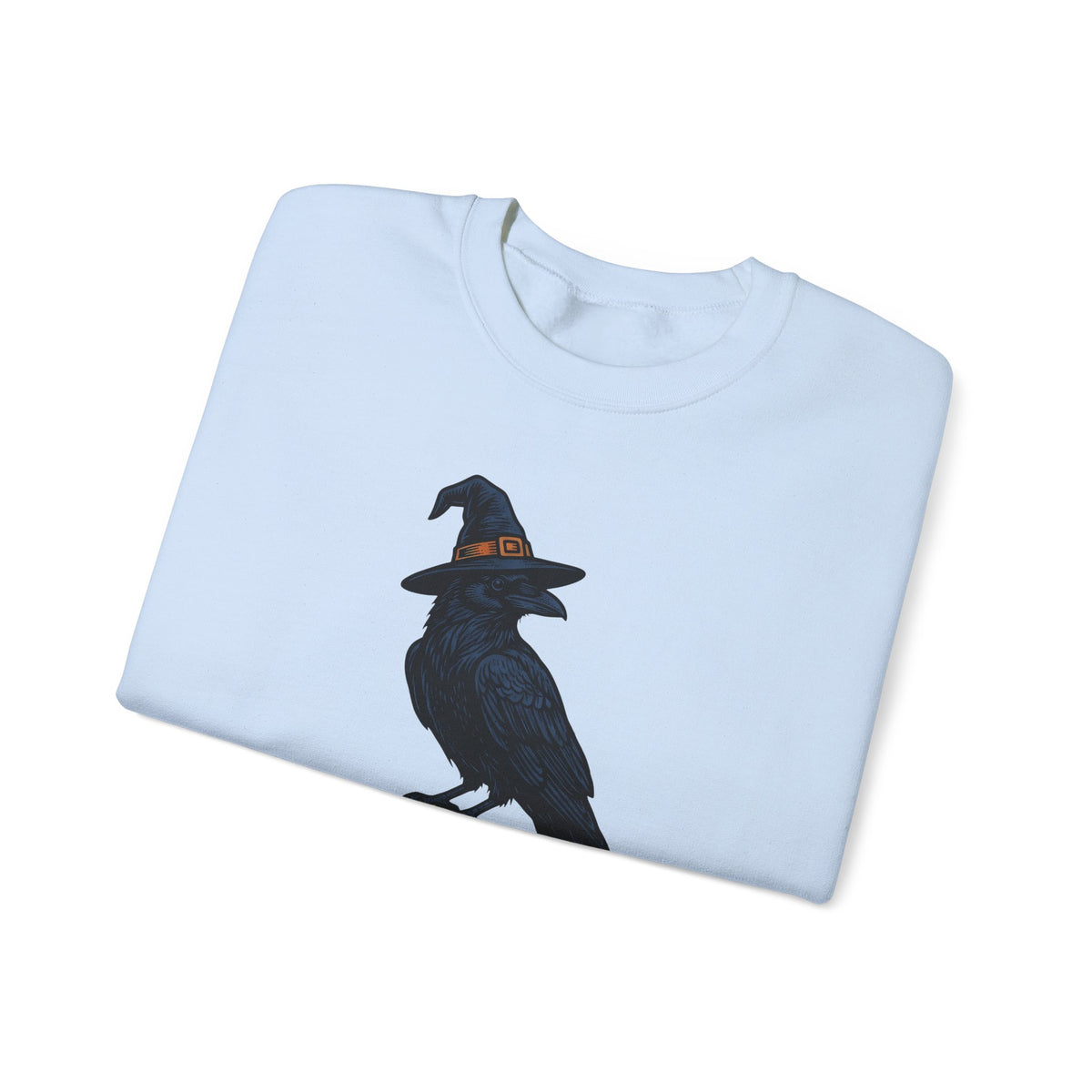 Raven Wizard Hat Sweatshirt Halloween Horror Gift Women Antique Sweatshirt Witch Hat Sweatshirt Spooky Fan Occult Sweatshirt Horror Graphic Ink Fortune Ball