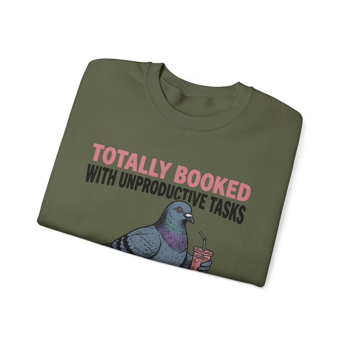 Pigeon Drawing Sweatshirt Funny Wildlife Gift Women Comic Sweatshirt Dove Sweatshirt Humor Fan Cartoon Sweatshirt Animal Graphic Classic Coffee Cup Sweatshirt