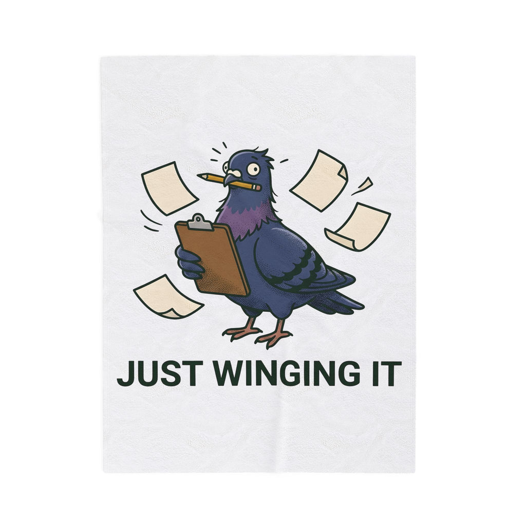 Pigeon Cartoon Blanket Funny Animal Gift Women Funny Blanket Dove Blanket Comedy Fan Squirrel Graphic Blanket Retro Clipboard Blanket