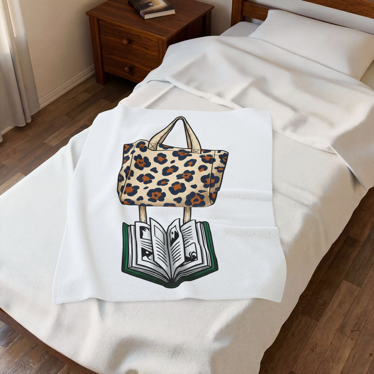 Leopard Blanket Blanket Teachers Literacy Gift Women Rustic Blanket Tote Blanket Educator Enthusiast Country Blanket Reading Graphic Simple Book