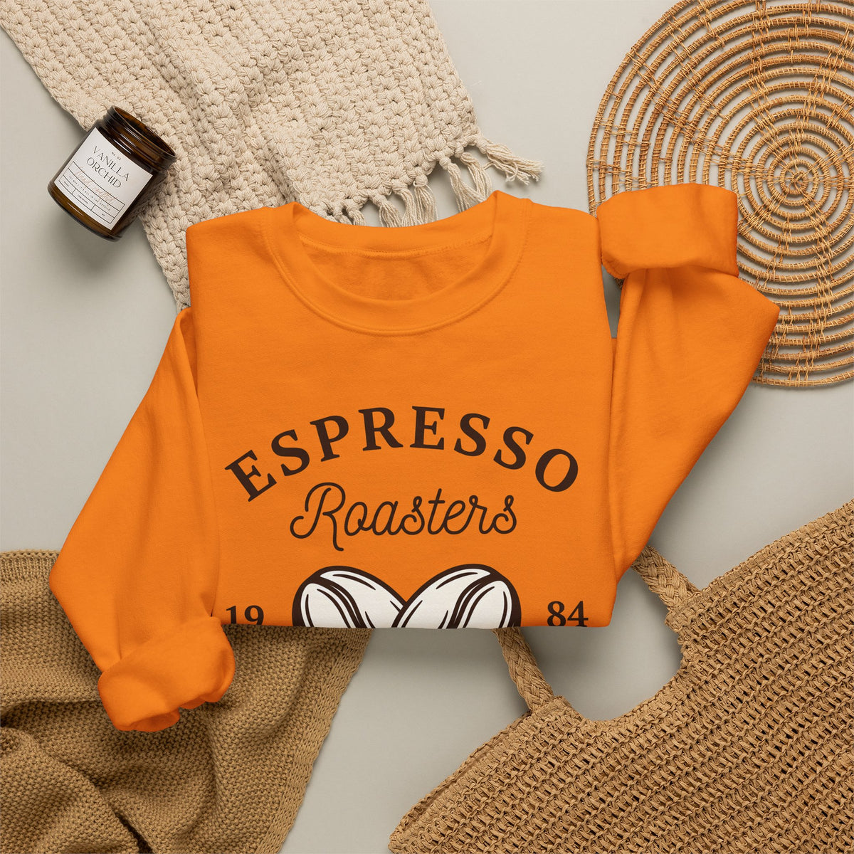 Java Beans Sweatshirt Coffee Culinary Gift Women Antique Sweatshirt Coffee Bean Sweatshirt Coffee Fan Gourmet Design Baking Graphic Line Art Shoot Sweatshirt