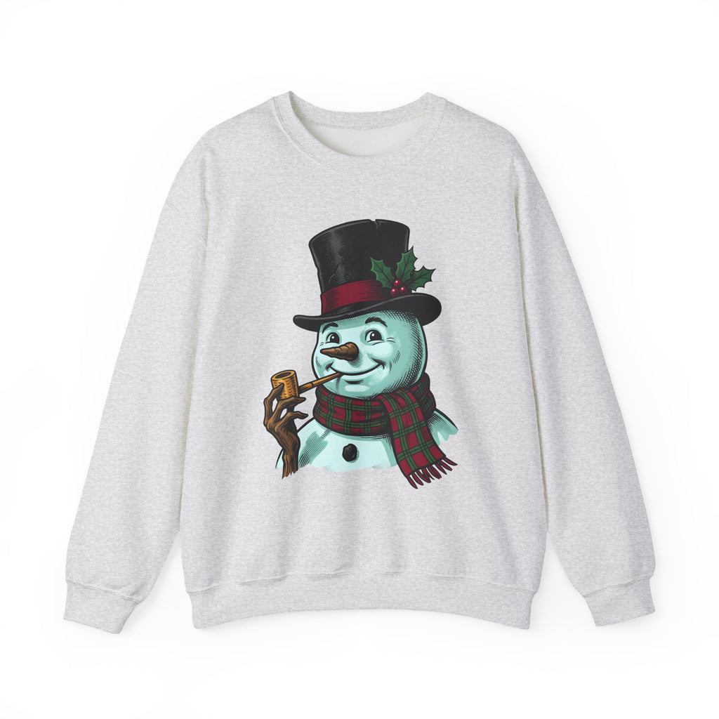 Snowman Christmas Event Gift Rustic Frosty Holiday Fan Country Party Nostalgic Tartan Scarf Sweatshirt