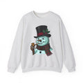 Snowman Christmas Event Gift Rustic Frosty Holiday Fan Country Party Nostalgic Tartan Scarf Sweatshirt