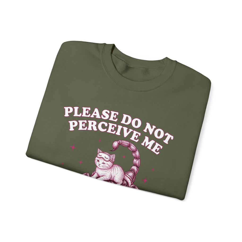 Cat Scorpion Sweatshirt Cat Satire Gift Women Cartoon Sweatshirt Scorpion T-Sh