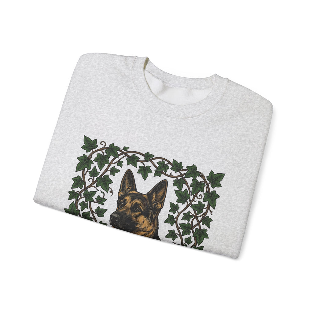 German Shepherd Dog Sweatshirt Dog Outdoors Gift Women Realistic Sweatshirt Alsatian Sweatshirt Dog Fan Shepherd Graphic Sweatshirt Retro Vine Sweatshirt