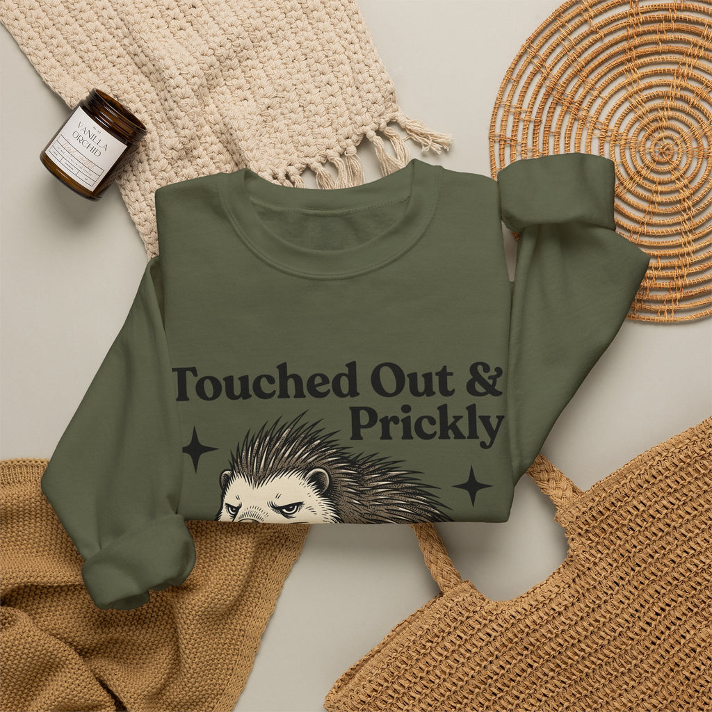 Grumpy Porcupine Sweatshirt Moms Humor Gift Women Hand Drawn Sweatshirt Quillpig Sweatshirt Motherhood Fan Illustrated Graphic Sweatshirt Vintage Stars Sweatshirt
