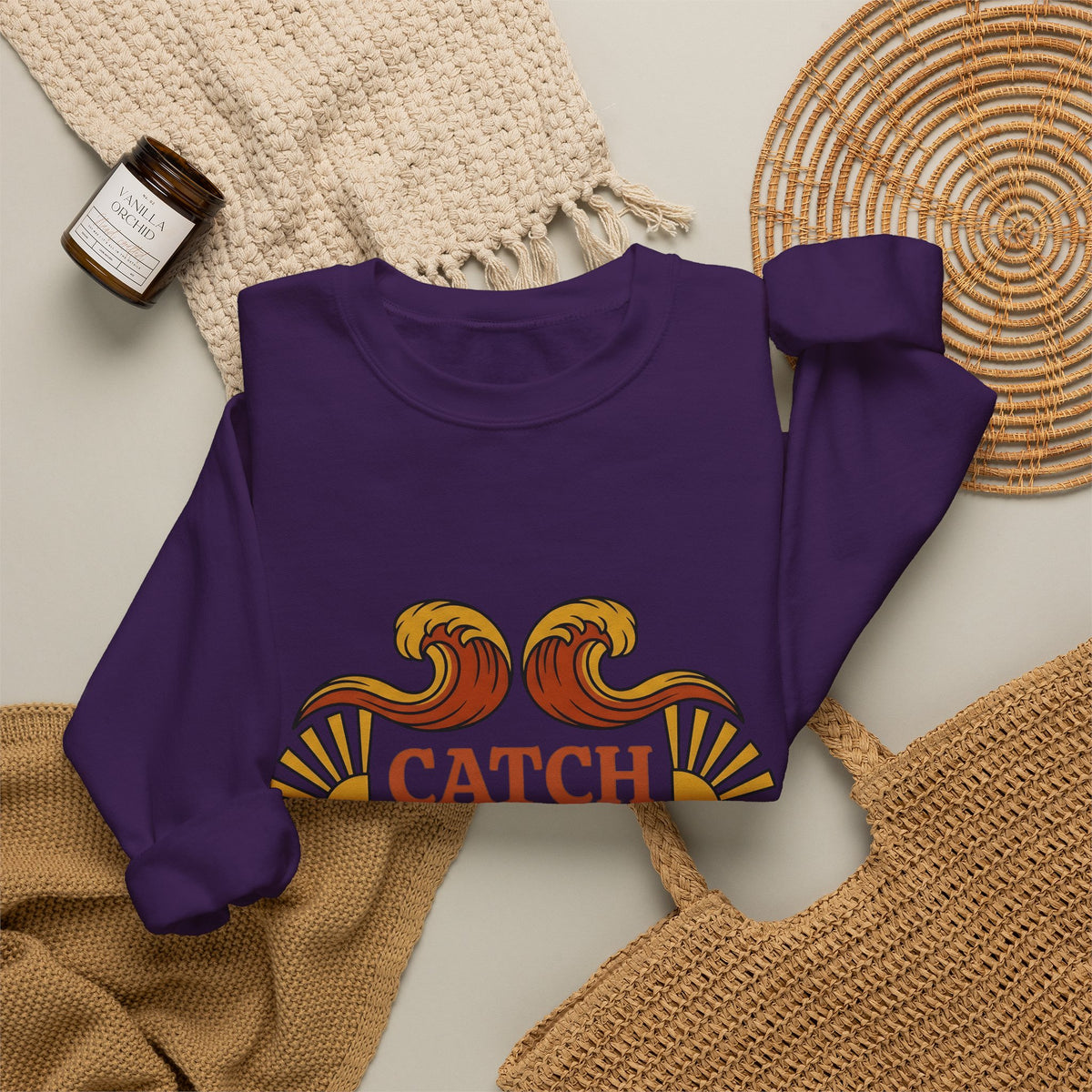 Sea Surf Sweatshirt Surfing Sands Gift Women Classic Sweatshirt Wave Sweatshirt Surfer Fan Beach Sweatshirt Coastal Graphic Heritage Daylight Sweatshirt
