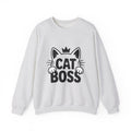 Cat Head Sweatshirt Cat Satire Gift Women Bright Graphic Sweatshirt Kitty Sweatshirt Cat Fan Feline Sweatshirt Parody Graphic Pared-Down Headpiece Sweatshirt