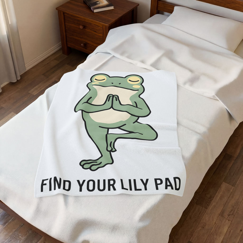Yoga Frog Blanket Yoga Nature Gift Women Sketch Blanket Toad Blanket Yoga Enthusiast Drawing Illustration Wildlife Graphic Clean Standing Pose