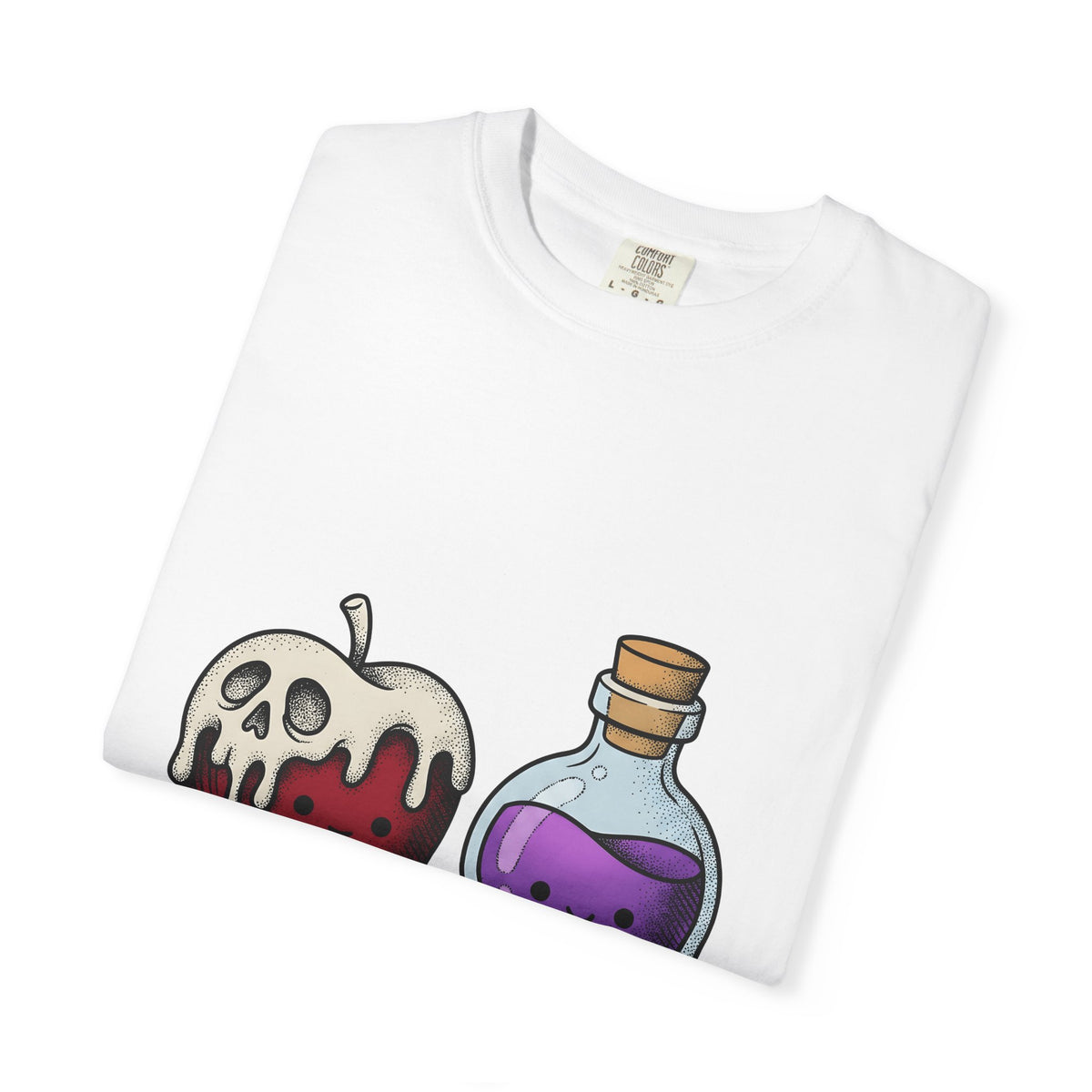 Deadly Fruit Elixir T-Shirt Halloween Halloween Gift Women Cartoon T-Shirt Poison Drink T-Shirt Halloween Fan Comic T-Shirt Spooky Graphic Hand
