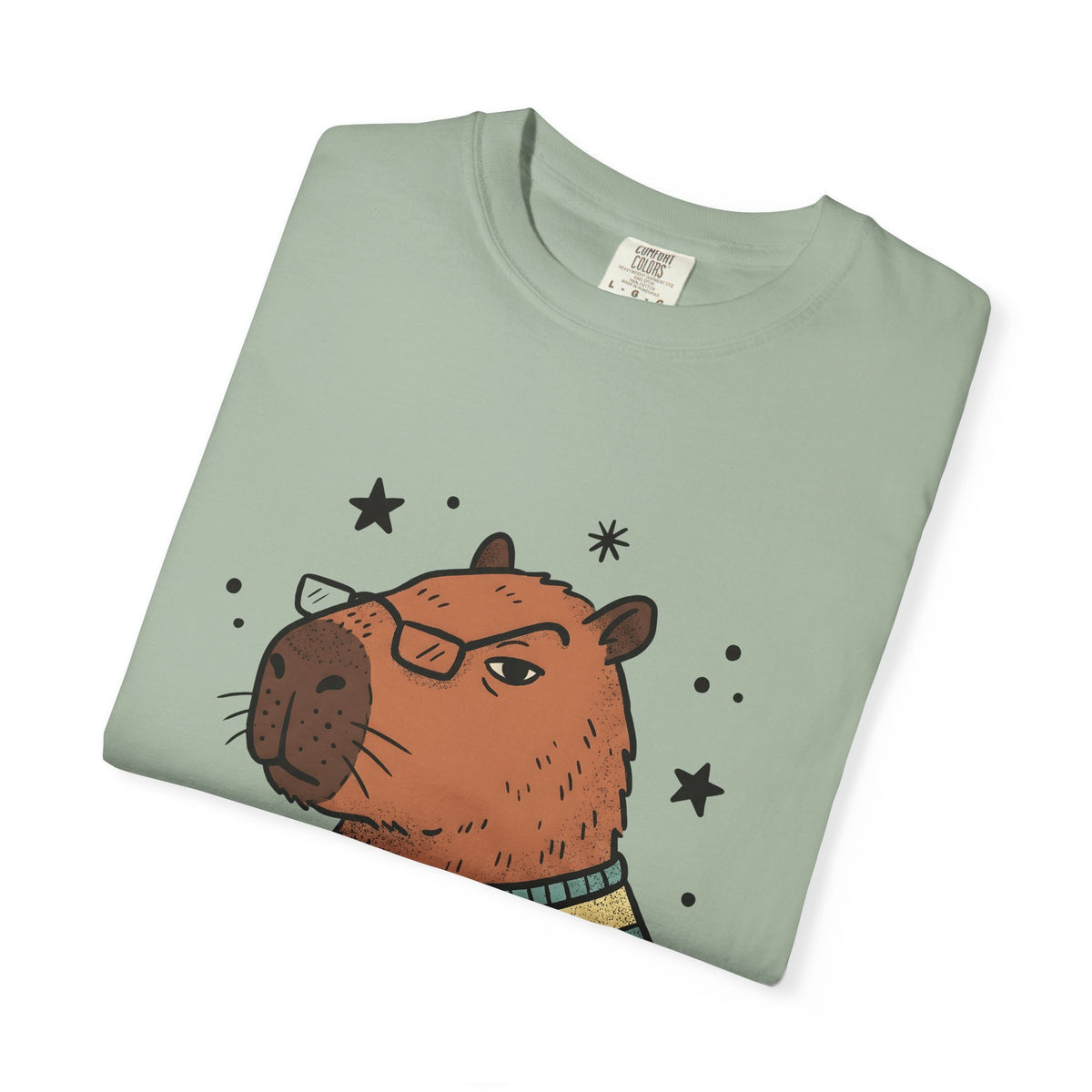 Capybara Specs T-Shirt Funny Fauna Gift Women Caricature T-Shirt Rodent T-Shirt Humor Fan Cartoon T-Shirt Wildlife Graphic Line Art Jumper T-Shirt