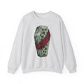 Blossom Coffin Sweatshirt Halloween Macabre Gift Women Eerie Sweatshirt Flower Coffin Sweatshirt Horror Fan Dark Sweatshirt Morbid Graphic Antique Crimson