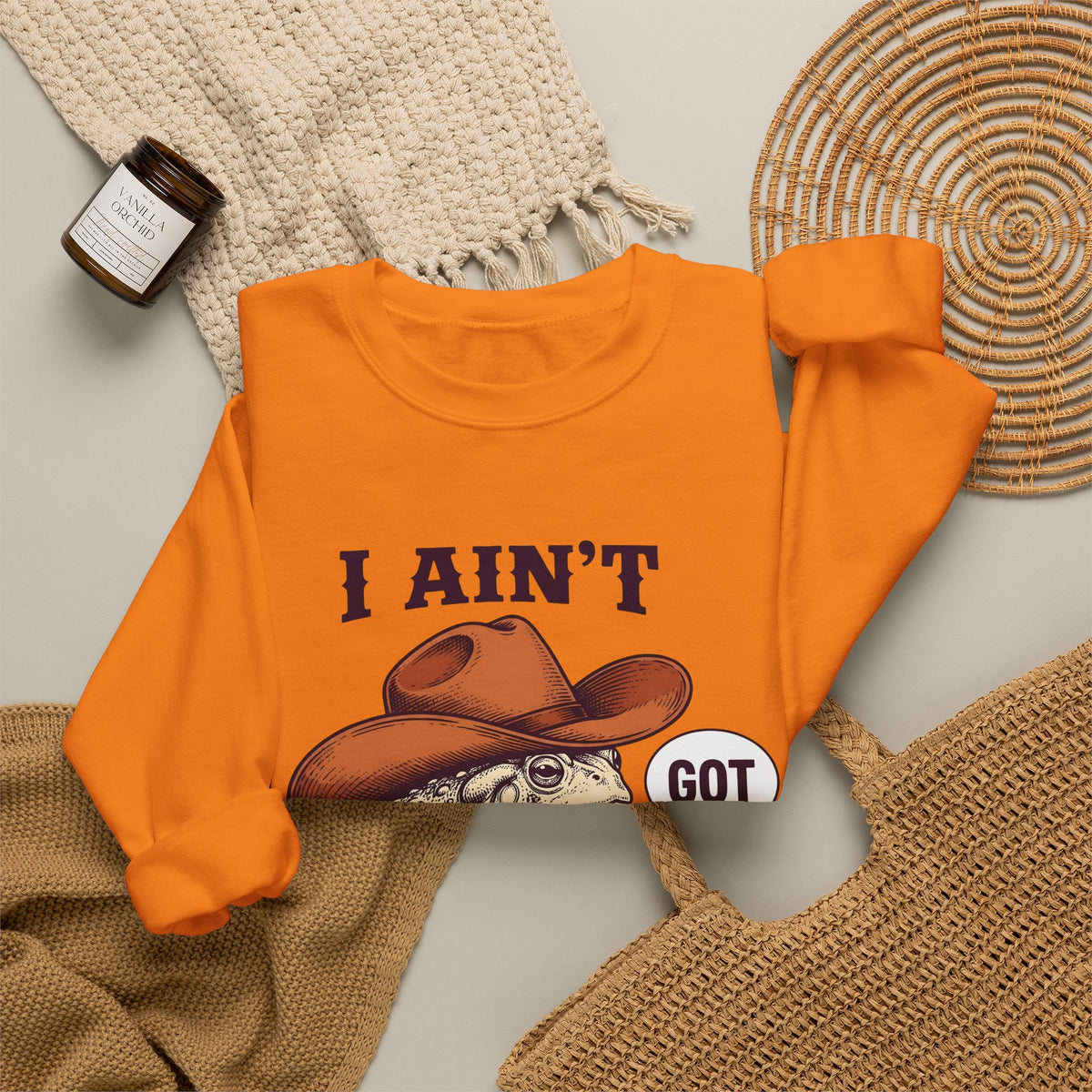 Ranch Frog Funny Critter Gift Classic Toad Humor Fan Retro Animal Doodle Talk Bubble Sweatshirt