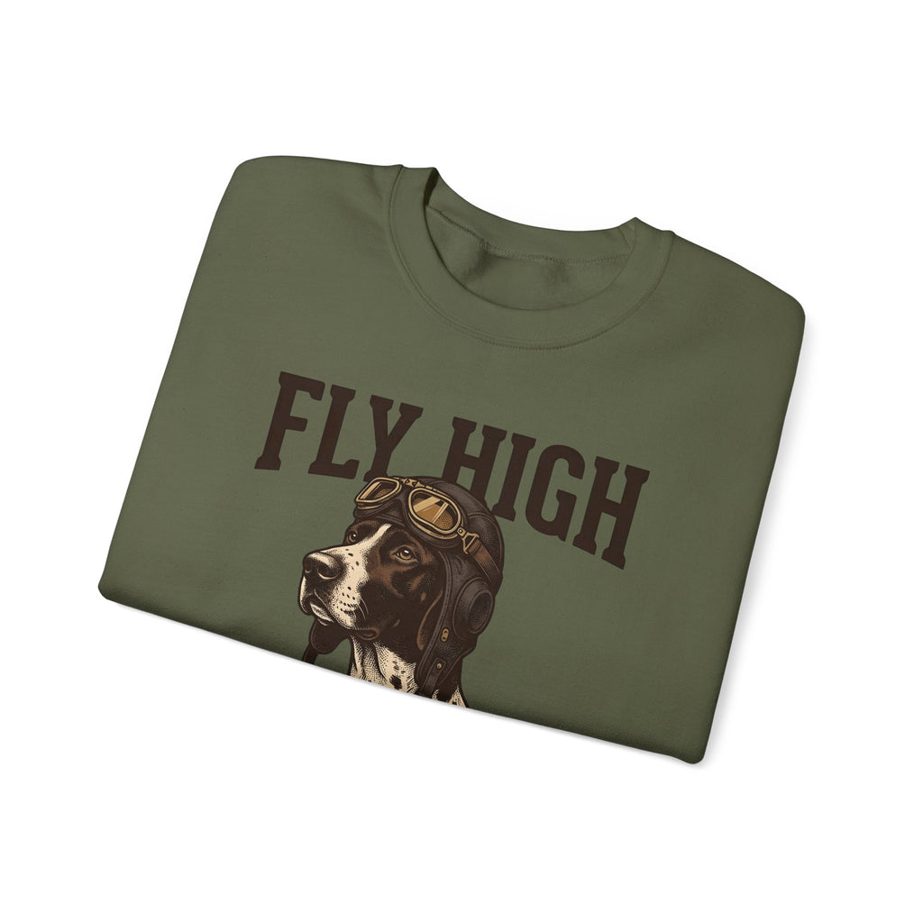 Flying Dog Sweatshirt Dog Travel Gift Women Retro Sweatshirt Canine Sweatshirt Dog Fan Vintage Sweatshirt Adventure Graphic Heritage Navigation Sweatshirt