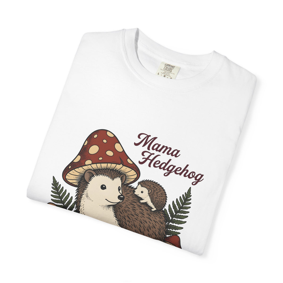 Hedgehog Group T-Shirt Moms Wildlife Gift Women Forest T-Shirt Porcupine T-Shirt Mother Fan Woodland T-Shirt Animal Graphic Retro Toadstools T-Shirt