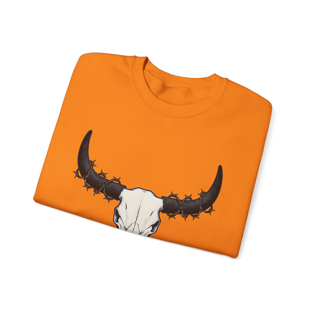 Bull Skull Sweatshirt Cowgirl Ranch Gift Women Western Sweatshirt Cow Skull Sweatshirt