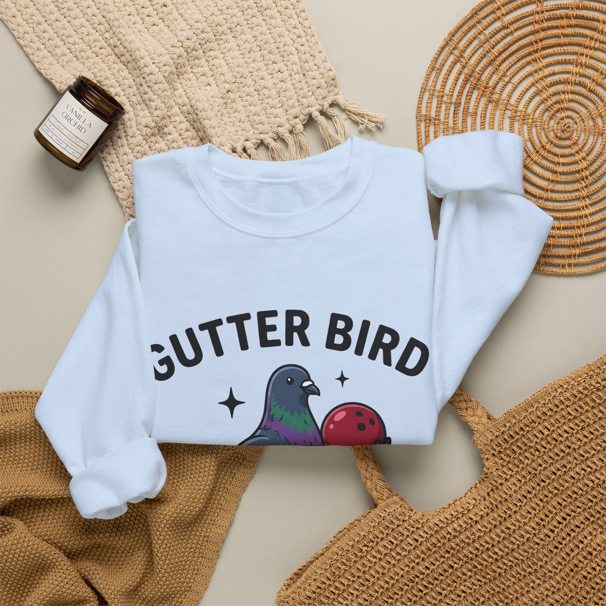 Bird Bowling Sweatshirt Bowling Satire Gift Women Animated Sweatshirt Bowling Ball Sweatshirt Bowling Fan Cartoon Sweatshirt Parody Graphic Old School Tenpin