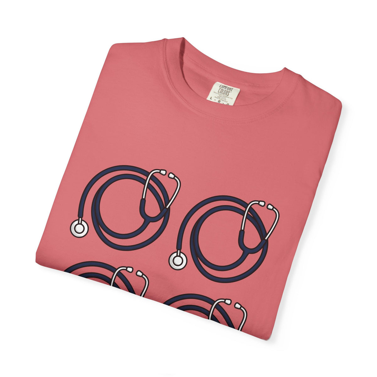 Stethoscope Print T-Shirt Nurses Medical Gift Women Simple T-Shirt Medical Device T-Shirt Nurse Practitioner Enthusiast Minimalist T-Shirt Clinical