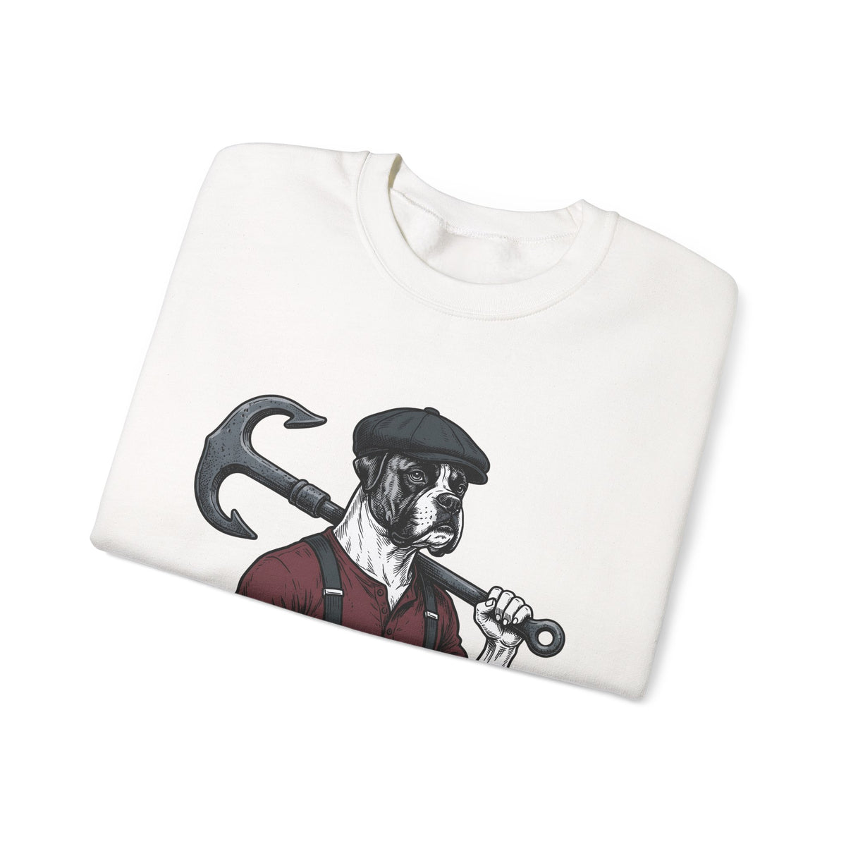 Boxer Hound Sweatshirt Dog Craftsman Gift Women Classic Sweatshirt Hound Dog Sweatshirt Dog Fan Vintage Sweatshirt Artisan Graphic Doodle Flat Hat Sweatshirt