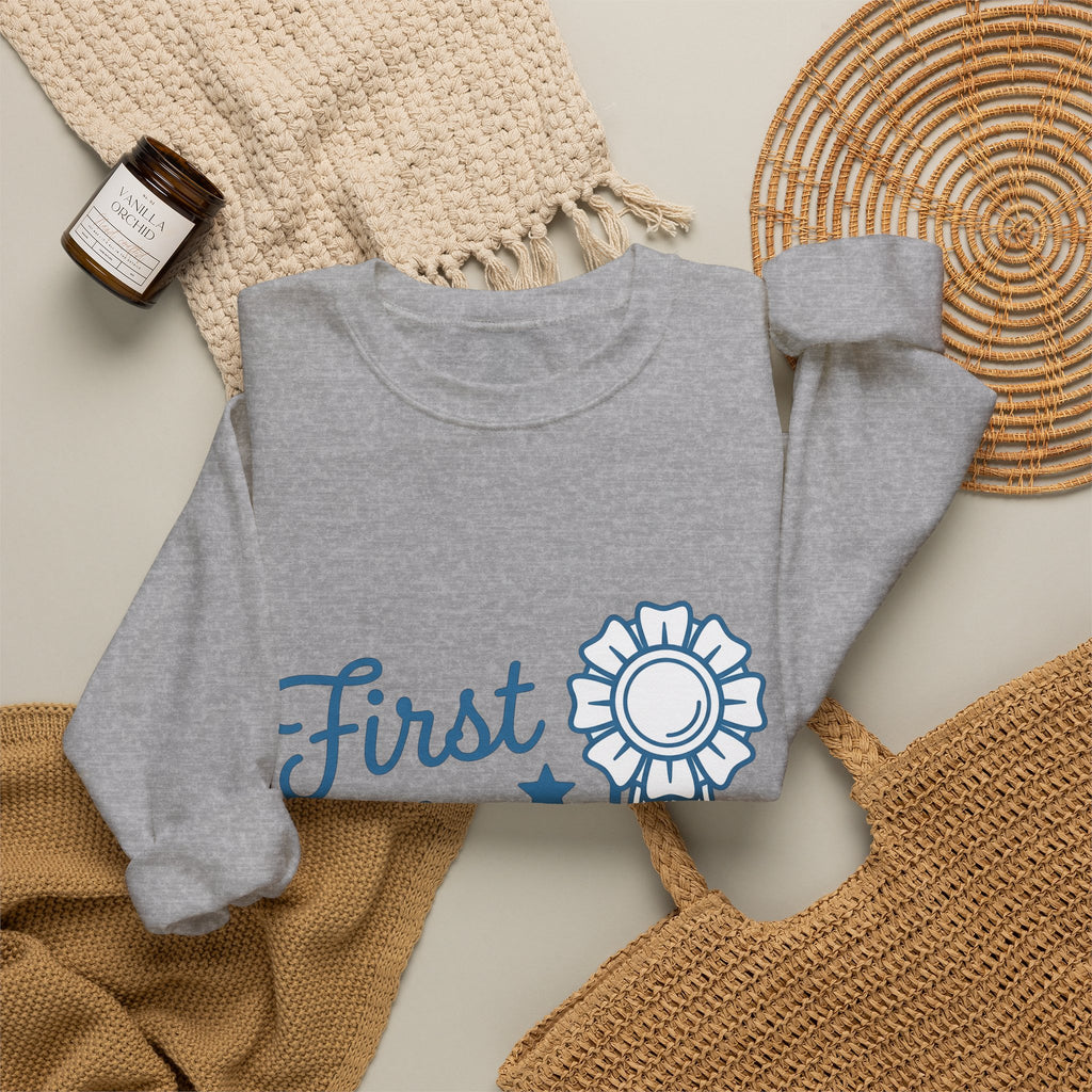 Prize Ribbon Cowgirl Cowboy Gear Gift Cute Rosette Rodeo Fan Western Cowboy Vintage Spark Sweatshirt