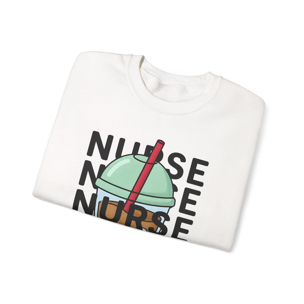 Chilled Coffee Cup Sweatshirt Nurses Beverage Gift Women Anime Sweatshirt Coffee Sweatshirt Sweatshirt Nurse Enthusiast Manga Sweatshirt Drink Graphic Line Art