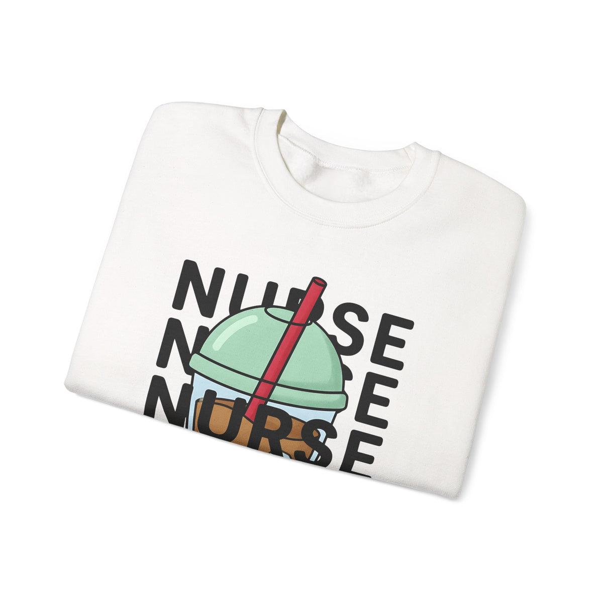 Chilled Coffee Cup Sweatshirt Nurses Beverage Gift Women Anime Sweatshirt Coffee Sweatshirt Sweatshirt Nurse Enthusiast Manga Sweatshirt Drink Graphic Line Art