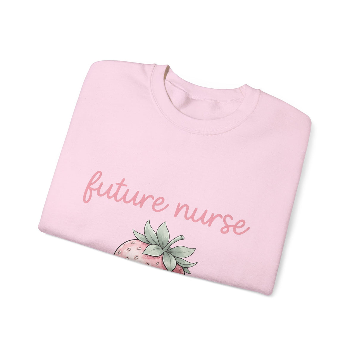Strawberry Nurse Graduation Gift Pastel Fruit Healthcare Enthusiast Soft Graduate Sweatshirt