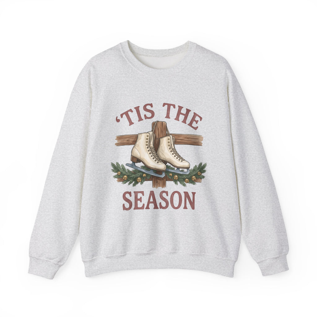 Skating Boots Sweatshirt Christmas Frost Gift Women Doodle Sweatshirt Ice Skates Sweatshirt Christmas Fan Ice Skate Sweatshirt Frosty Graphic Illustration