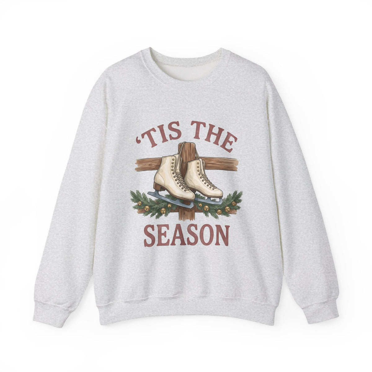 Skating Boots Sweatshirt Christmas Frost Gift Women Doodle Sweatshirt Ice Skates Sweatshirt Christmas Fan Ice Skate Sweatshirt Frosty Graphic Illustration