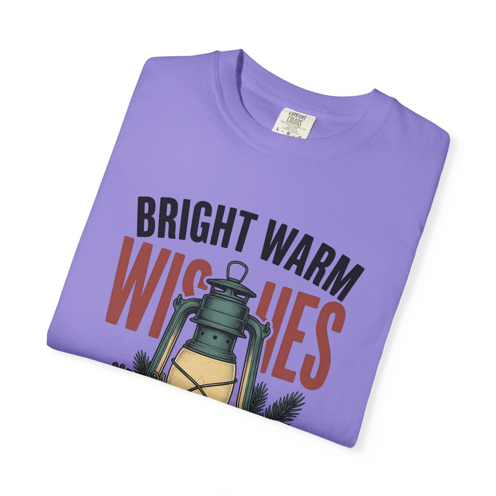 Lantern Pinecones T-Shirt Christmas Seasonal Gift Women Retro T-Shirt Pinecone T-Shirt Xmas Fan Holiday T-Shirt Winter Graphic Sketch Pine Leaves