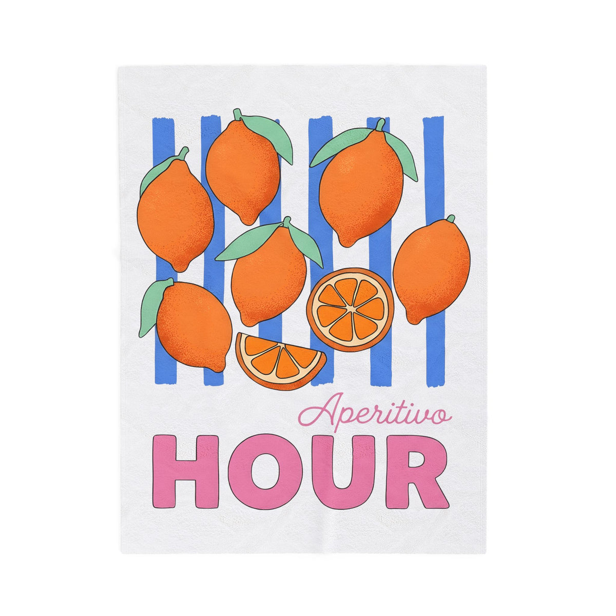 Lemon Fruit Blanket Drinks Vacation Gift Women Cartoon Blanket Citrus Blanket Beverage Fan Cocktail Graphic Classic Orange Segment Blanket
