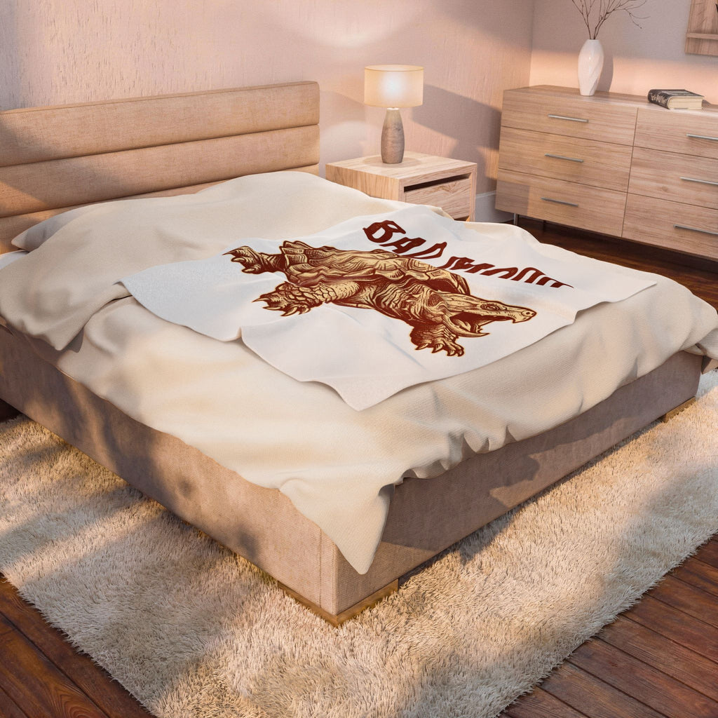 Snapping Turtle Funny Fauna Gift Rustic Alligator Humor Fan Vintage Wildlife Line Gaping Blanket