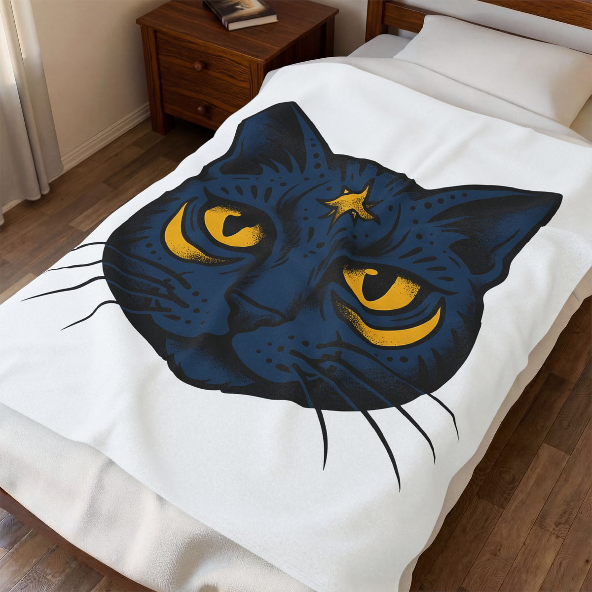 Magic Cat Blanket Cat Horoscope Gift Women Ink Blanket Kitten Blanket Feline Fan Tattoo Blanket Astrology Graphic Retro Sparkle Blanket