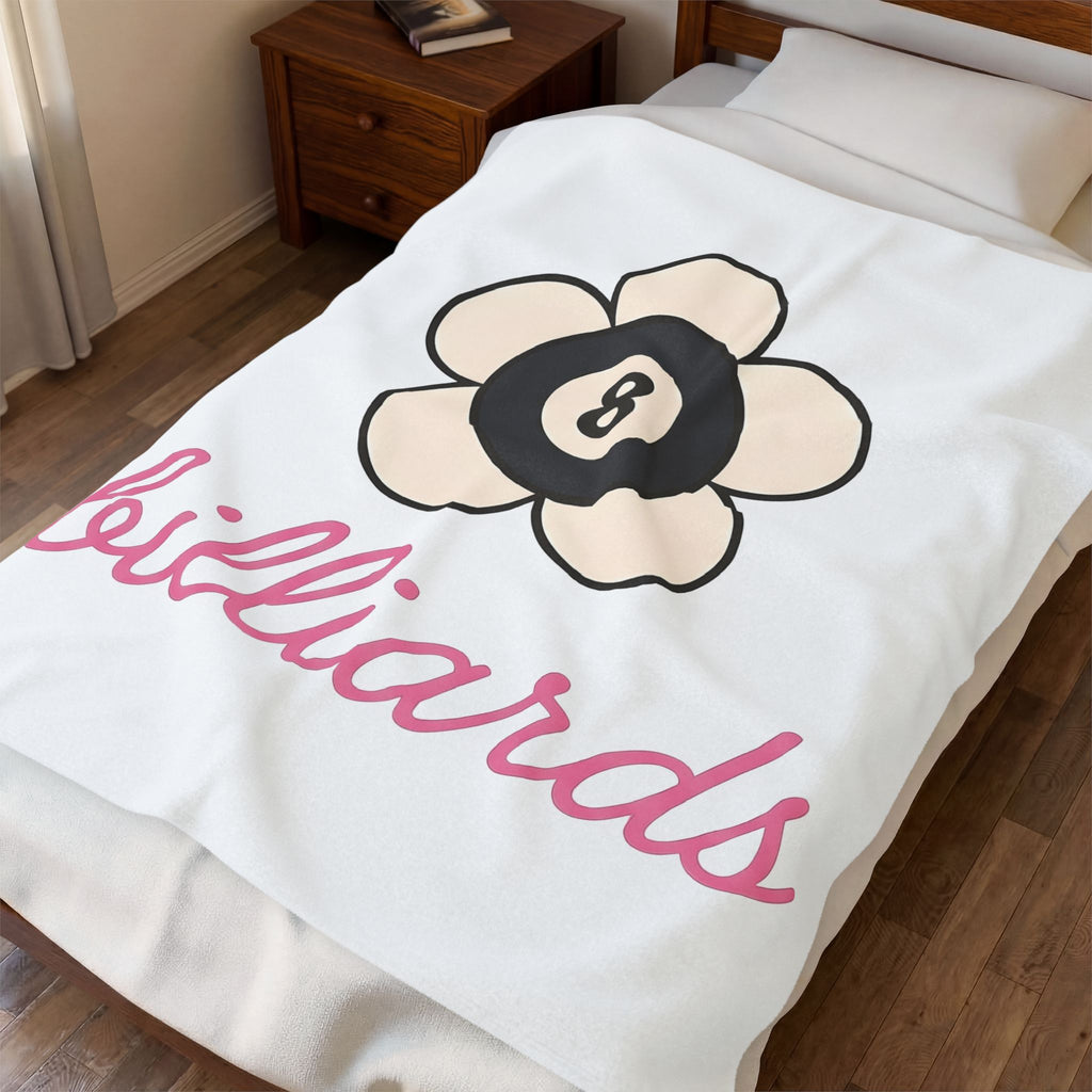 Eight Ball Flower Billiards Plants Gift Modern Magic Flower Pool Fan Artistic Floral Antique Blanket