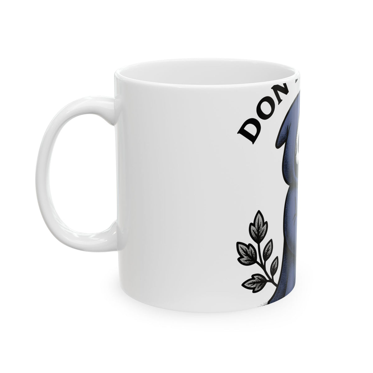 Death Figure Mug Halloween Witchcraft Gift Women Doodle Mug Grim Reaper Mug Horror Fan Skeleton Graphic Mug Classic Bloom Mug