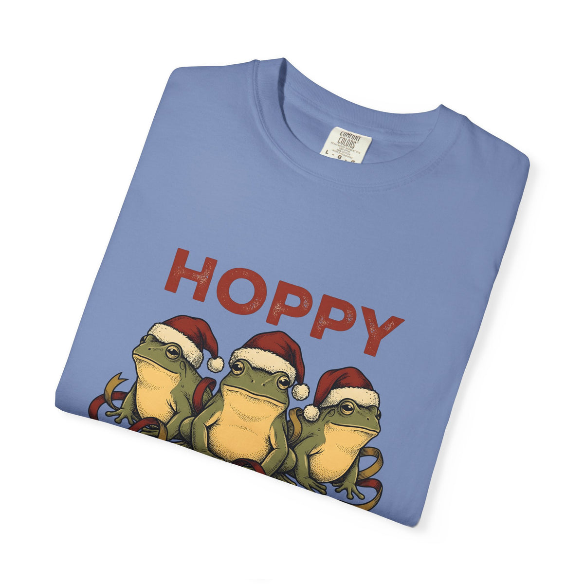 Frog Holiday Hats Christmas Wildlife Gift Cartoon Toad Xmas Fan Toad Animal Line Sash T-Shirt