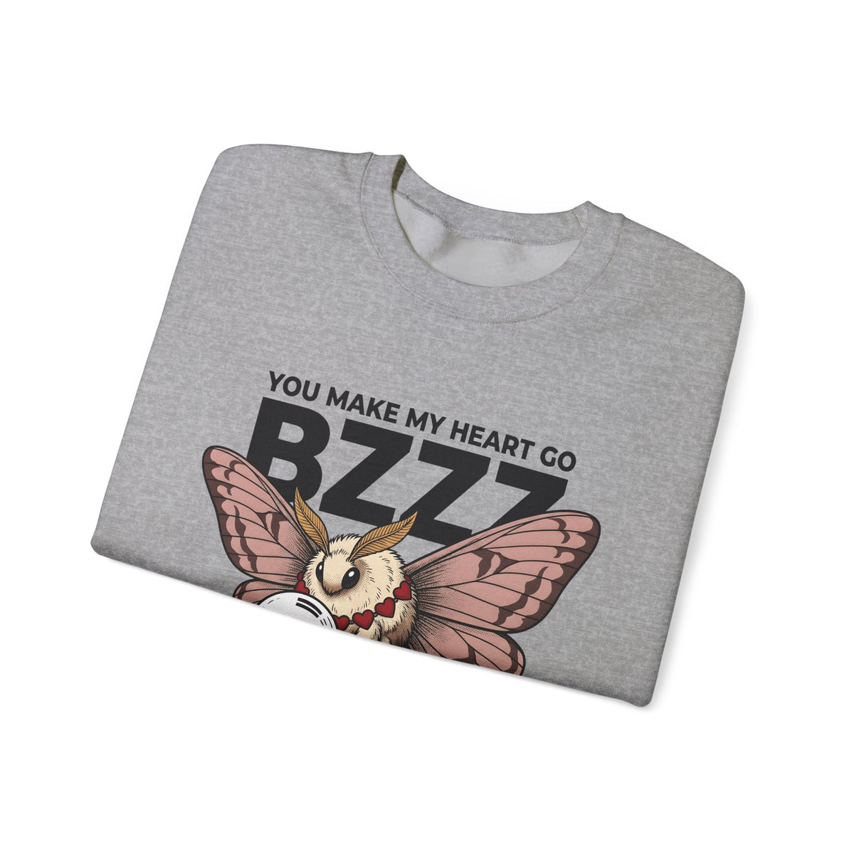Moth Sweatshirt St. Valentine's Day Affection Gift Women Neo Traditional Sweatshirt Bug Sweatshirt Valentine Fan Vintage Sweatshirt Tender Graphic Antique