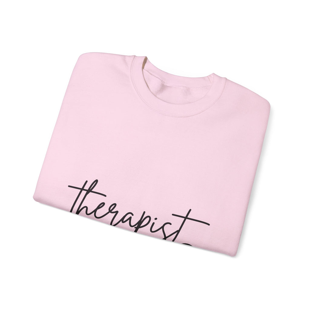 Therapist Word Art Sweatshirt Therapist Wellness Gift Women Minimalist Sweatshirt Counseling Typography Sweatshirt Mental Health Enthusiast Simple Sweatshirt