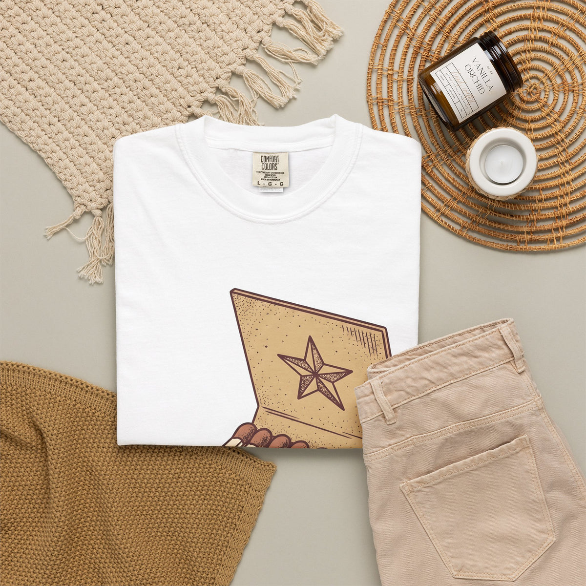 Matchbook Star T-Shirt Cowgirl Gypsy Gift Women Retro T-Shirt Matchcover T-Shirt Cowgirl Fan Vintage T-Shirt Bohemian Graphic Sketch Cowboy T-Shirt