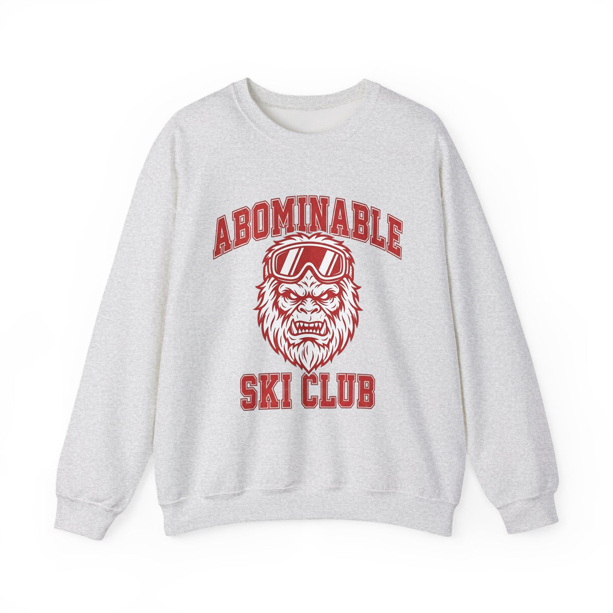 Abominable Snowman Face Sweatshirt Christmas Cold Gift Women Strong Sweatshirt Yeti Sweatshirt Xmas Fan Vintage Sweatshirt Frosty Graphic Antique Snow Goggles